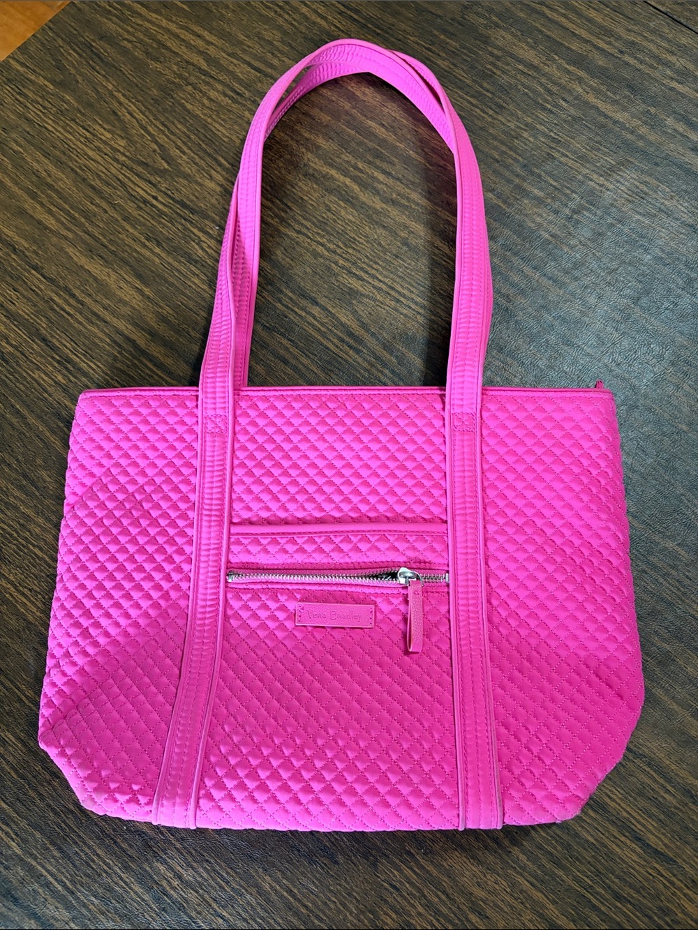 New Vera  Bradley Quilted Hawthorne Rose Tote with Front Zipper Pocket